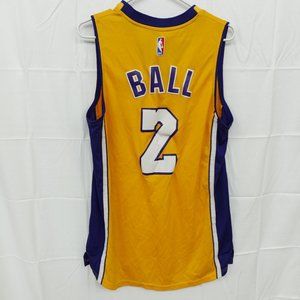 Lakers NBA Adidas Basketball Jersey Lonzo Ball #2 Men's size Large